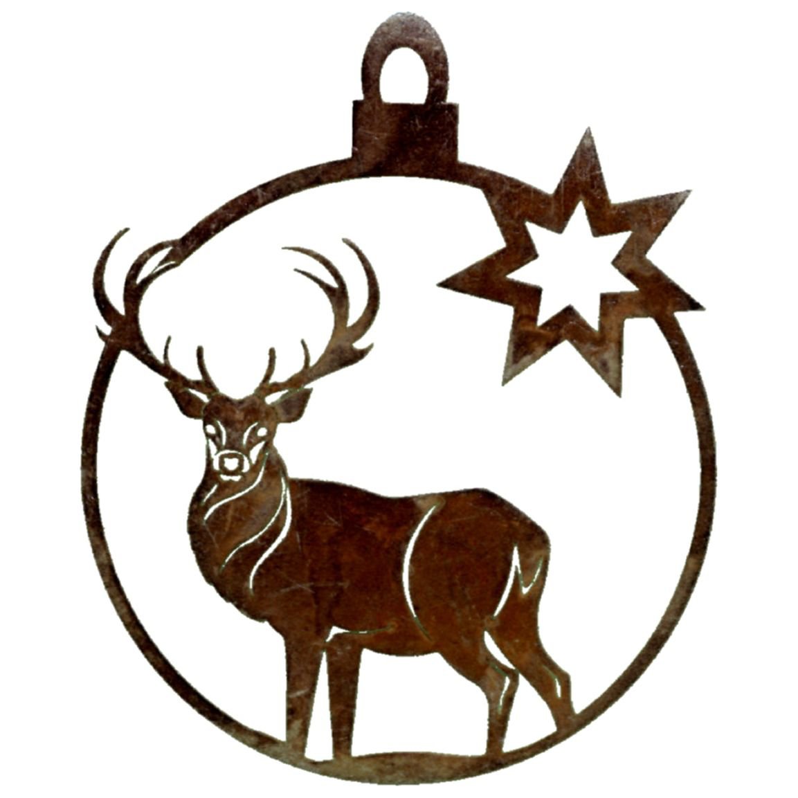 WEIHNACHTEN | Rost Deko Anhänger Hirsch | 3er Set | Christbaumschmuck