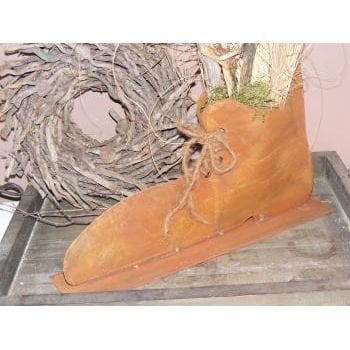 Gartendeko Vintage Schuh | 20 cm x 40 cm | Rost Deko Schuh für Haus und Garten